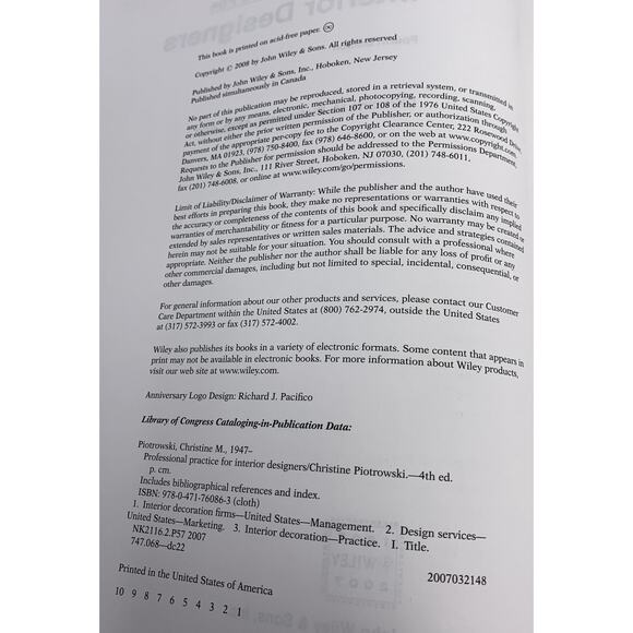 Professional Practice for Interior Designers Christine Piotrowski Hardcover Book - Picture 2 of 9